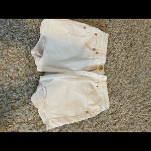 White Jean Shorts